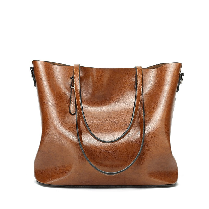 Vintage Gloss Leather Shoulder Bag