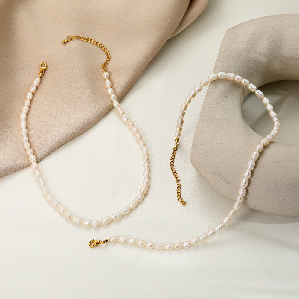 Elegant Freshwater Pearl Clavicle Necklace