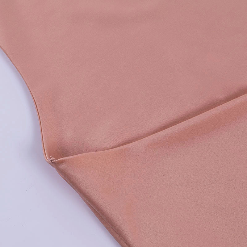 Chic Satin V-Neck Backless Mini Dress - Perfect for Summer Parties!