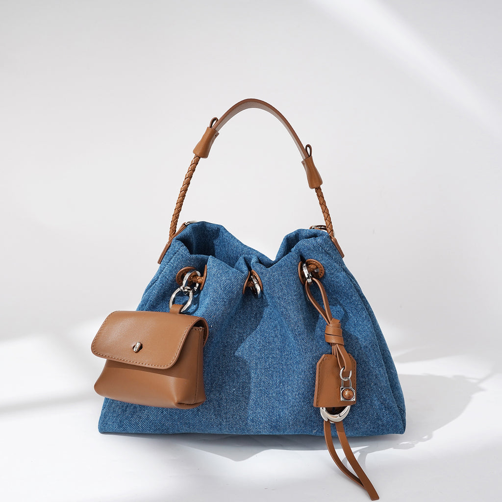 Urban Denim Leather Handbag – Limited Style