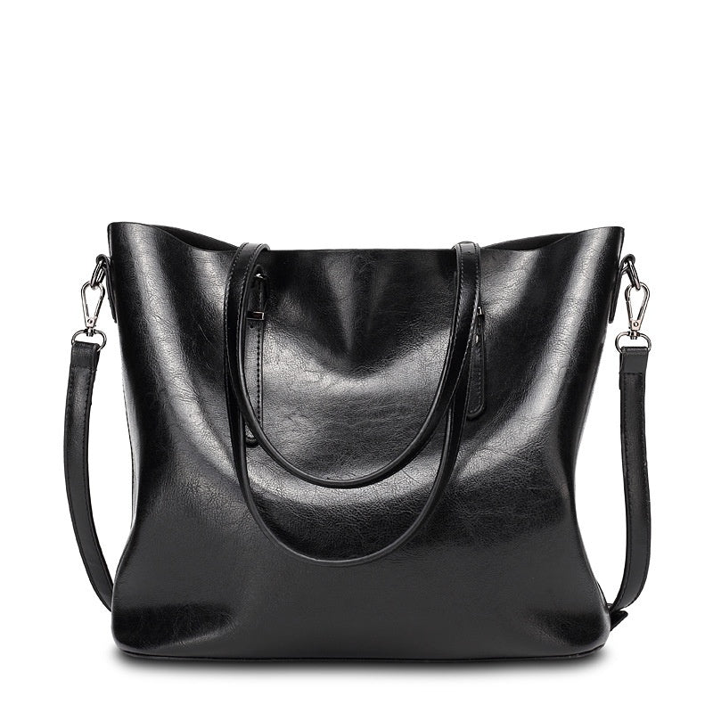Vintage Gloss Leather Shoulder Bag