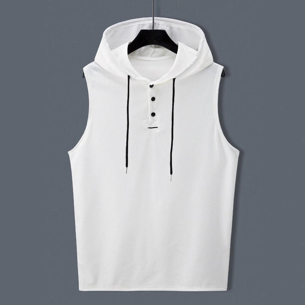 Men’s Sleeveless Hooded Streetwear Tee