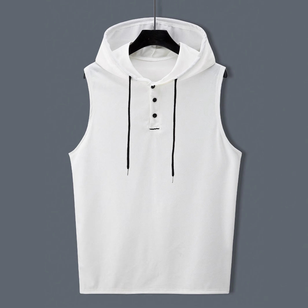 Men’s Sleeveless Hooded Streetwear Tee