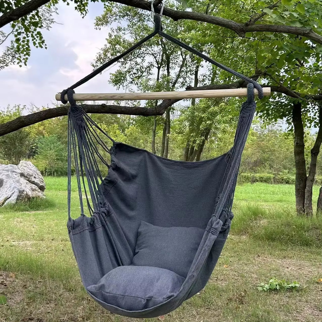 LeisureLoom Fabric Hammock Chair – Outdoor Swing with Storage Bag