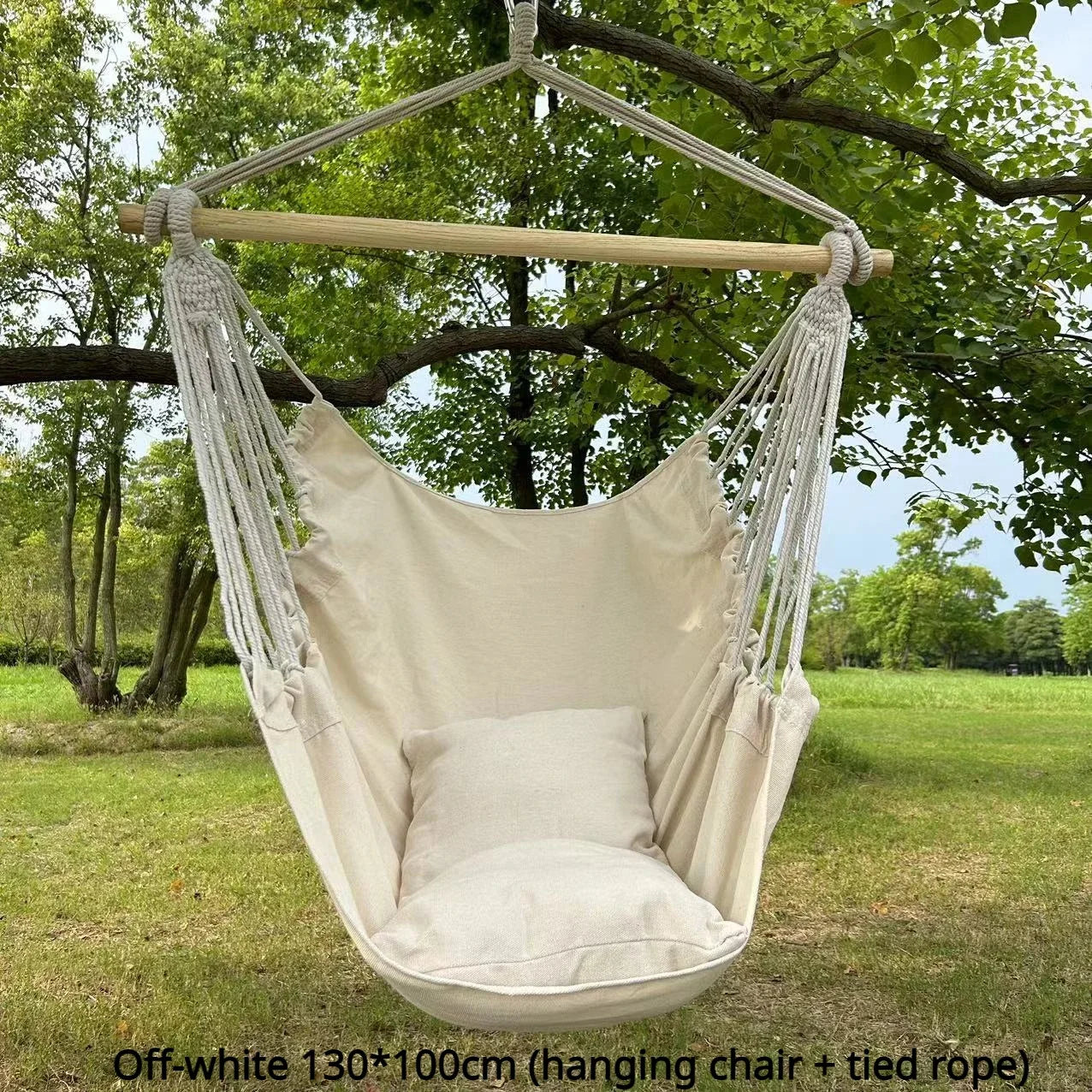 LeisureLoom Fabric Hammock Chair – Outdoor Swing with Storage Bag