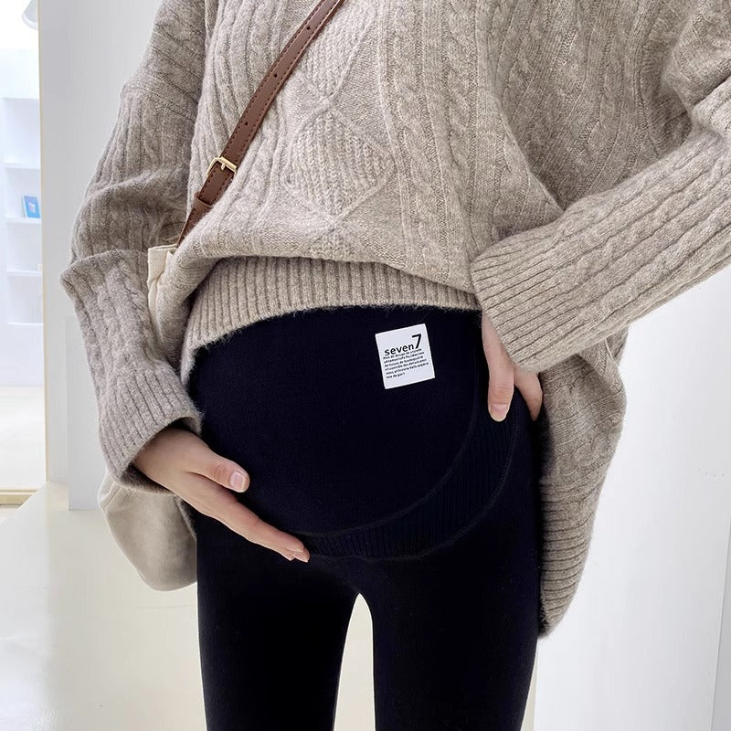 High-Waist Maternity Support Leggings – Stretchy Belly Comfort Pants