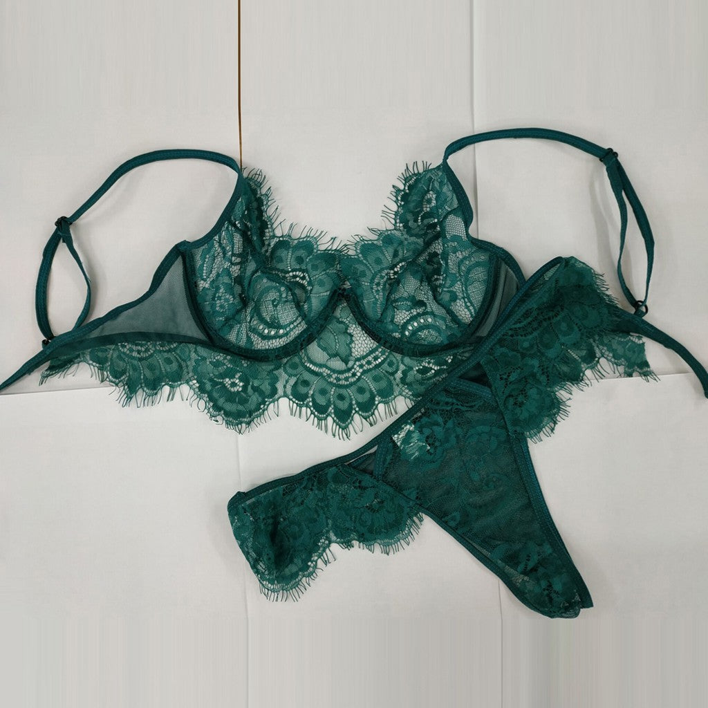 Alluring Hollow-Out Lingerie Set – Elegant & Seductive