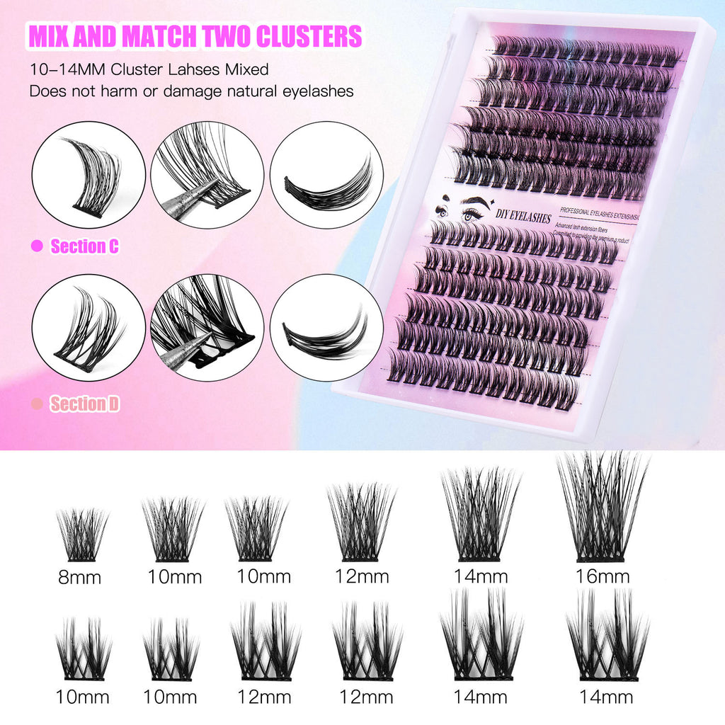 AirLuxe Cluster Rows – Lightweight Lash Segments