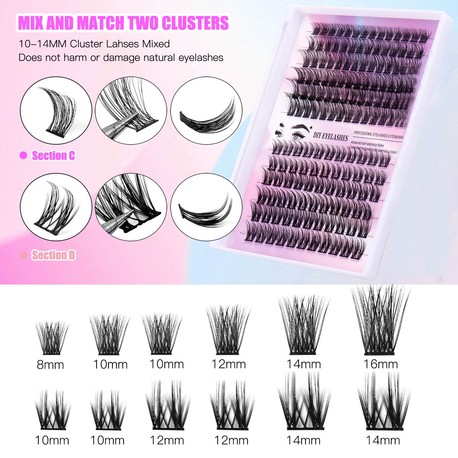AirLuxe Cluster Rows – Lightweight Lash Segments