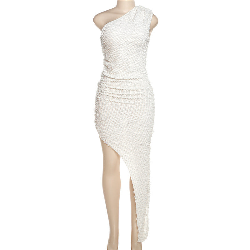 Elegant Asymmetrical One-Shoulder Party Dress