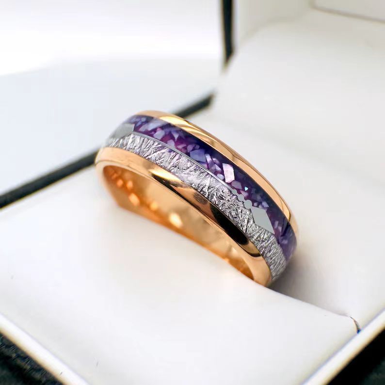 Aurora Amethyst Arrow Ring