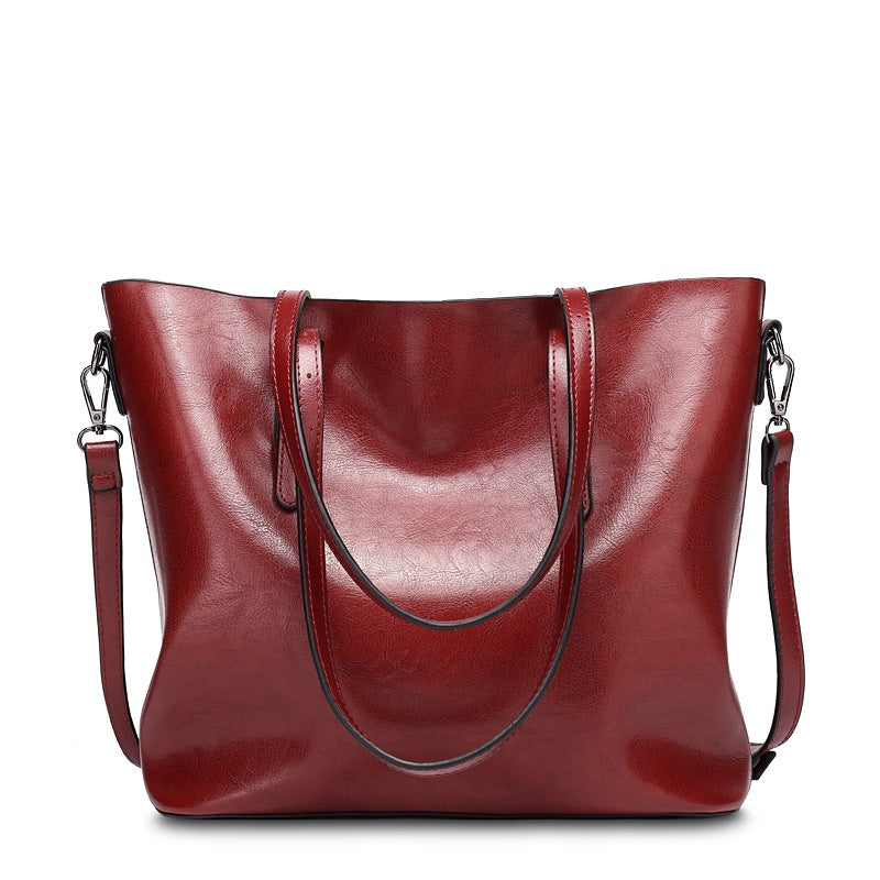 Vintage Gloss Leather Shoulder Bag