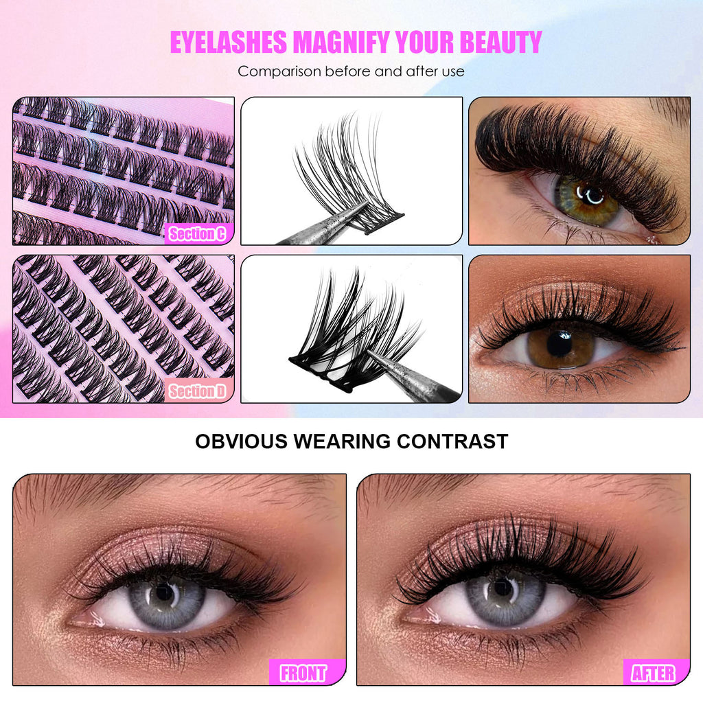 AirLuxe Cluster Rows – Lightweight Lash Segments