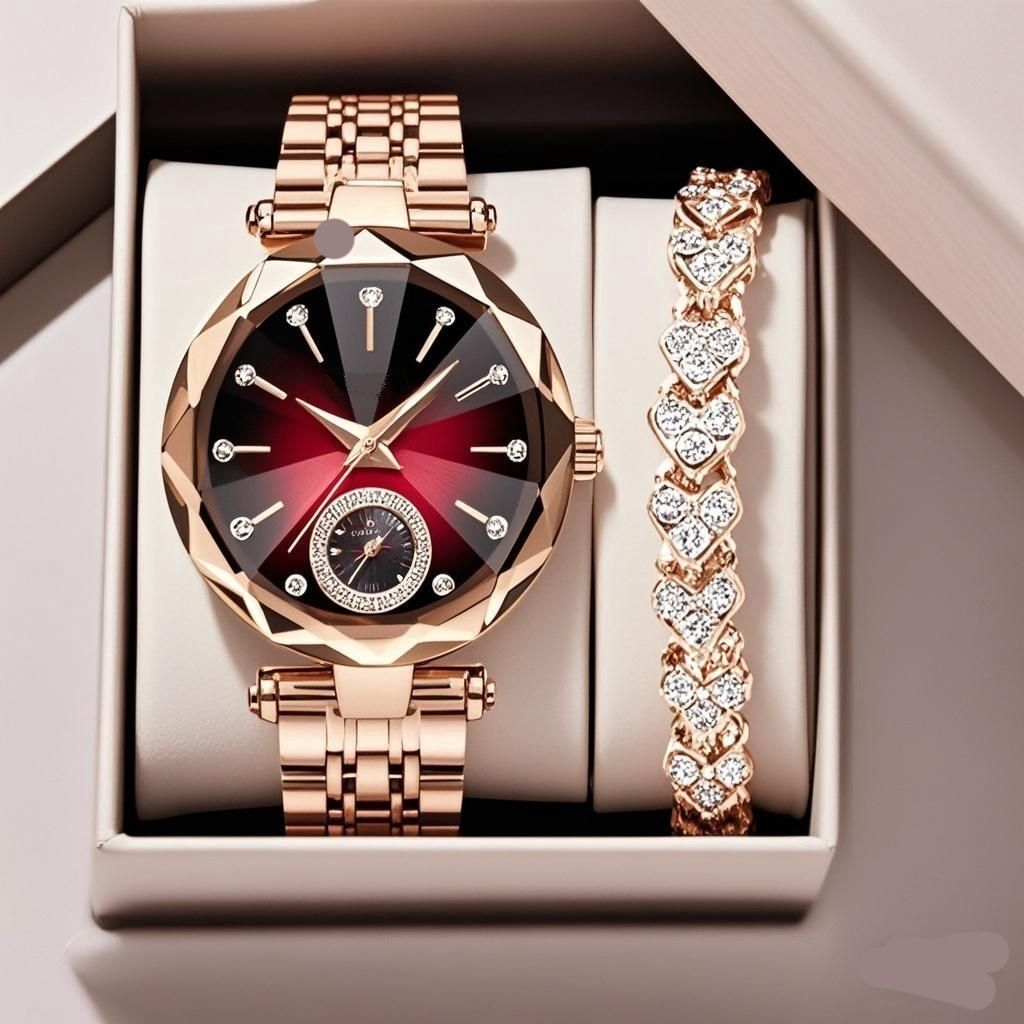 Women’s Elegant Diamond Quartz Watch – Simple Everyday Style