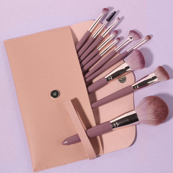 14-Piece Wooden Handle Makeup Brush Set – Pro Finish